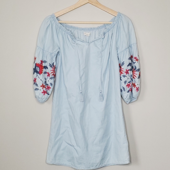 AEROPOSTALE | Balloon Sleeve Chambray Dress | XS - Picture 4 of 7